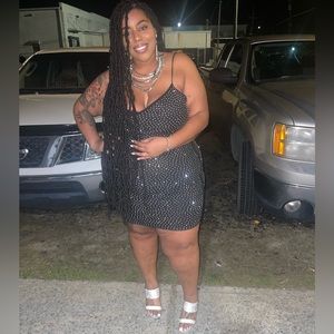 Black bedazzled dress